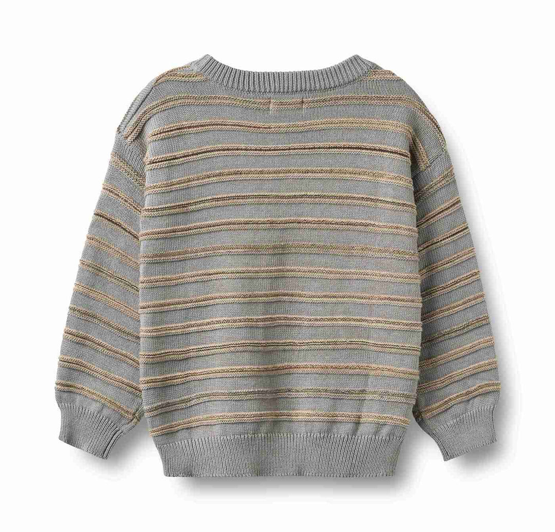2534-560 JACQUARD PULLOVER HARLOW - SLIGHTLY BLUE STRIPE