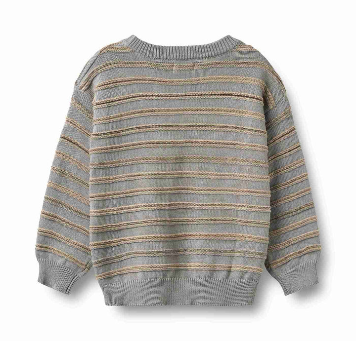 2534-560 JACQUARD PULLOVER HARLOW - SLIGHTLY BLUE STRIPE