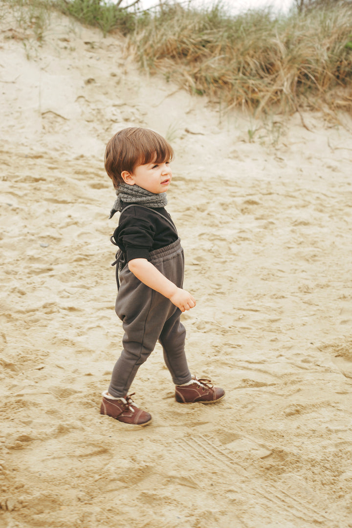 2534GR-BB SWEAT ROMPER-GREY