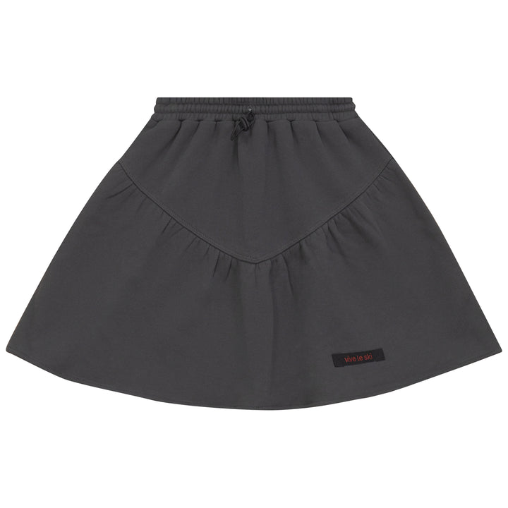 2536GR-GIRL SWEAT SKIRT-GREY