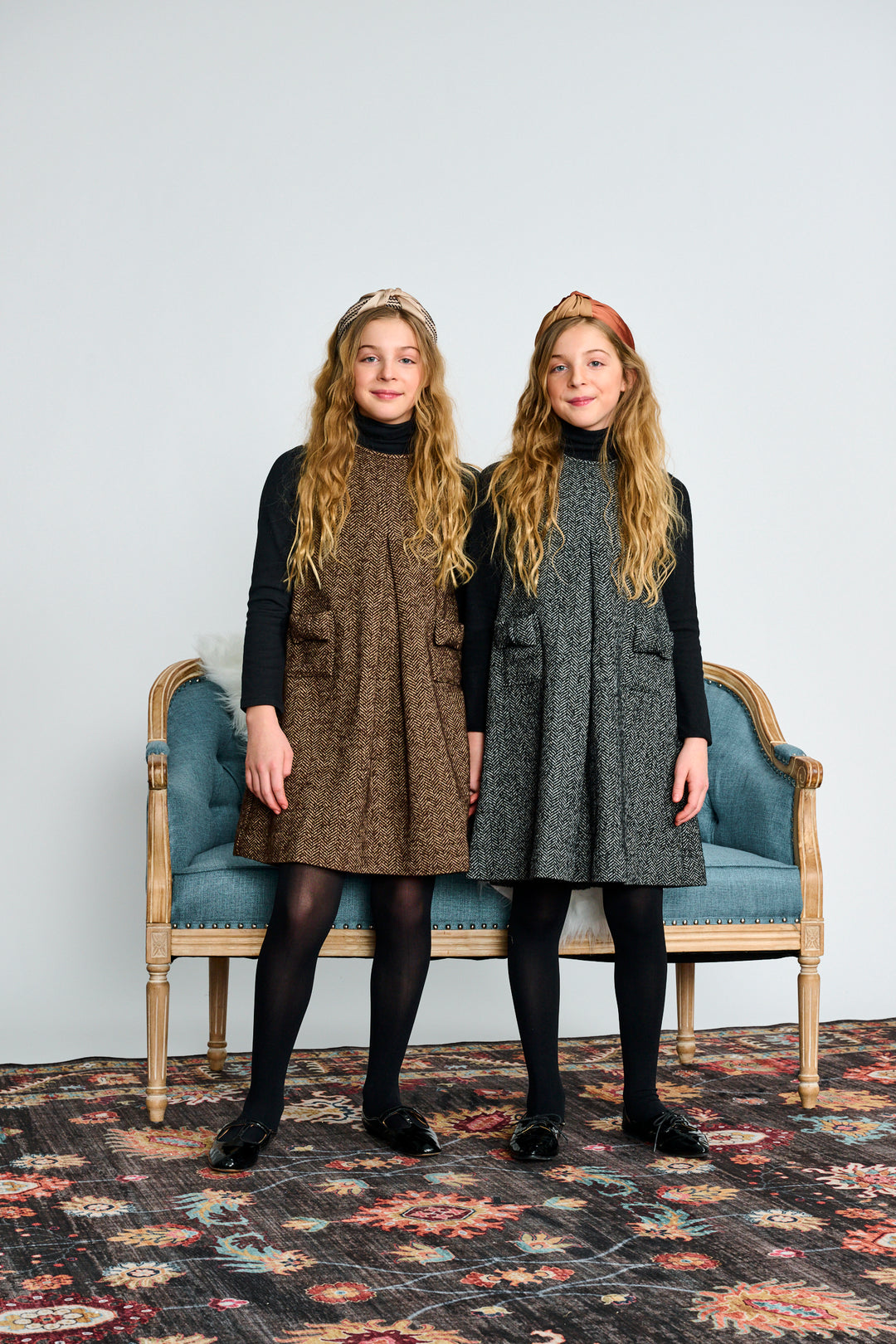 2535 BROWN TWEED BOW POCKETS JUMPER