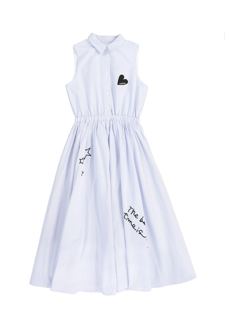 C-25680-Stripe Logo Collar Jumper Blue