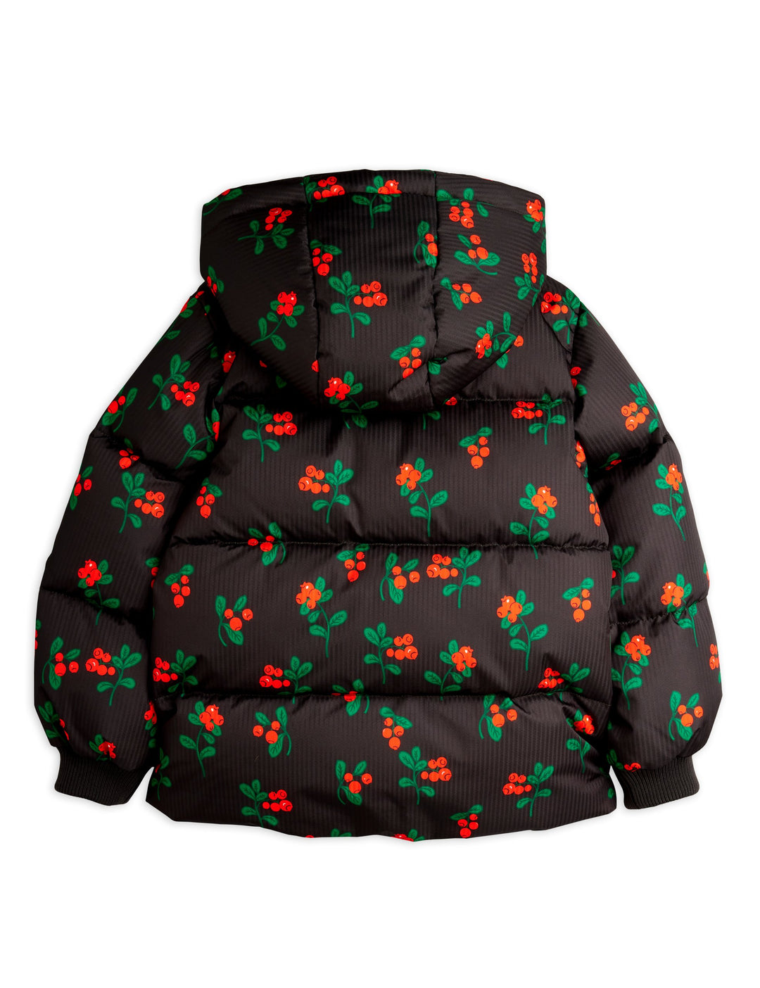 Lingonberries aop hooded puffer-Multi