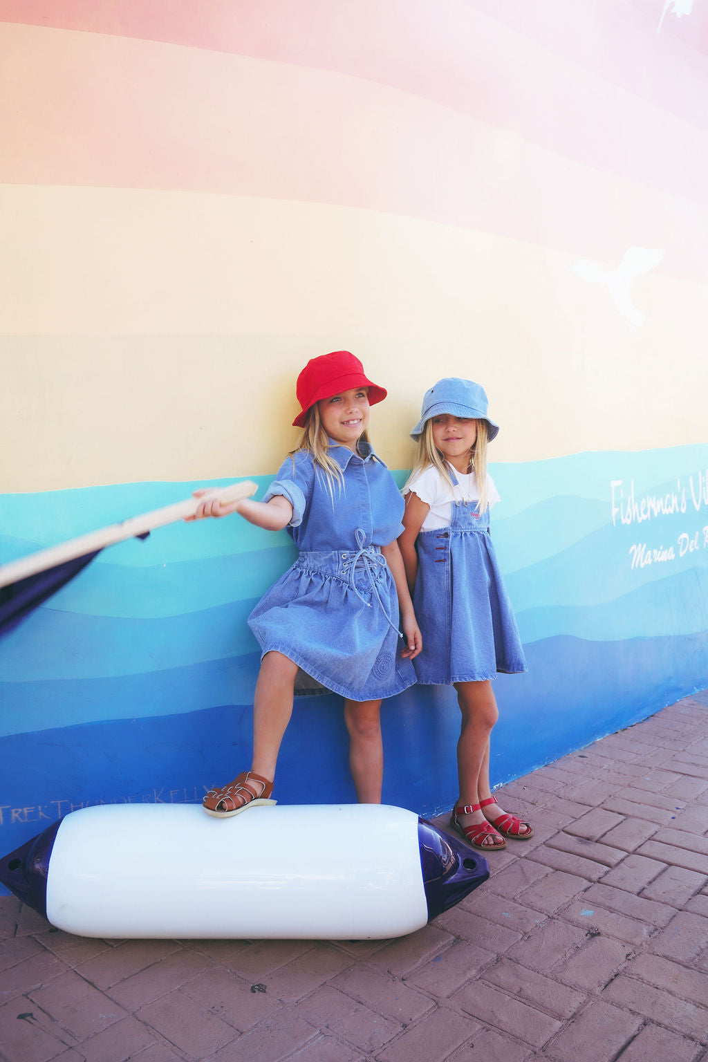 PREORDER 2602-GIRL NAUTICAL SHIRT- BLUE DENIM