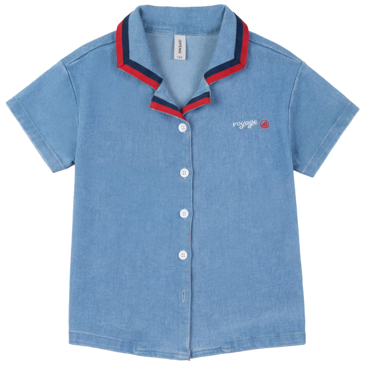 2604-BOY NAUTICAL SHIRT-DENIM BLUE