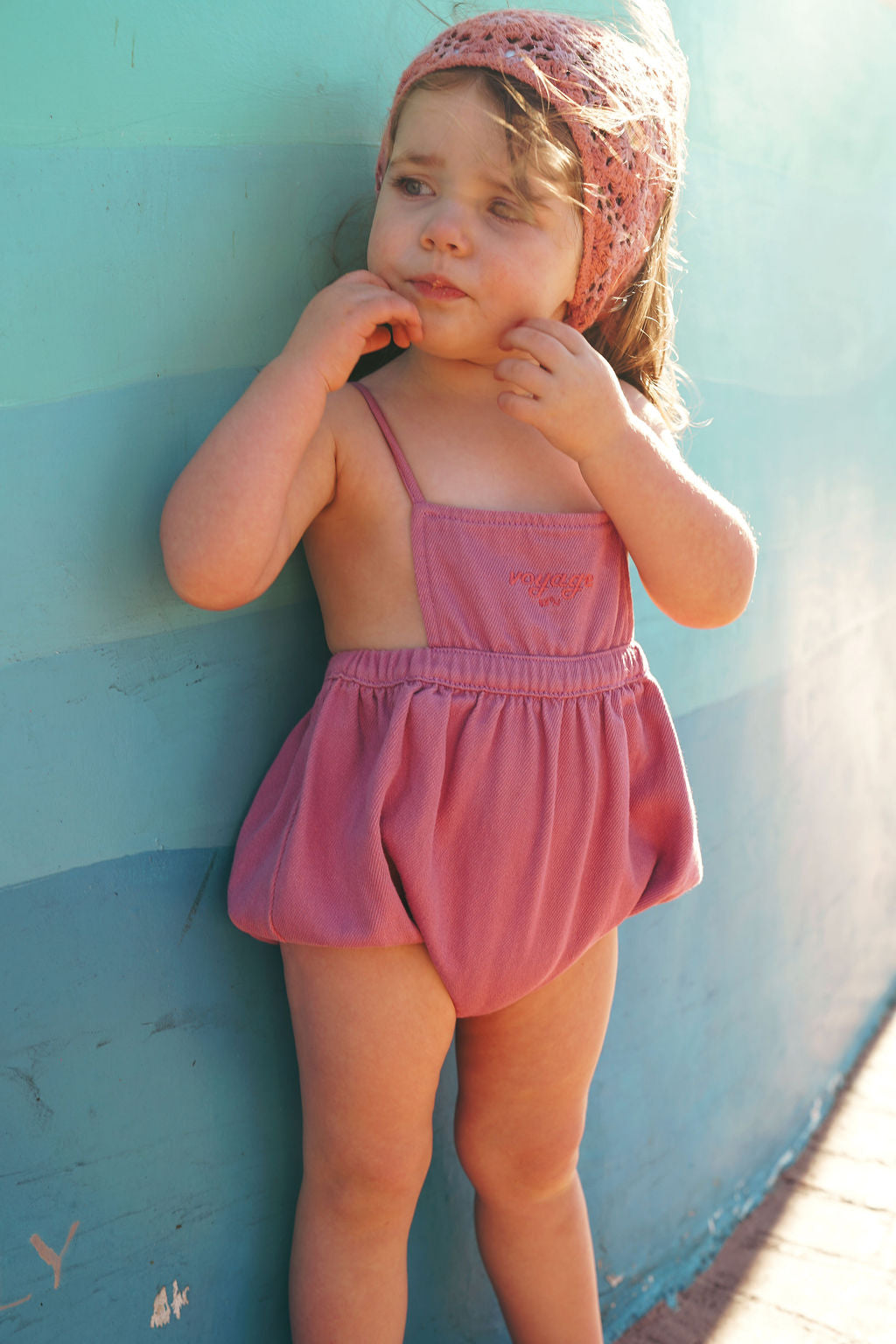 PREORDER 2606-BB GIRL NAUTICAL ROMPER-PINK