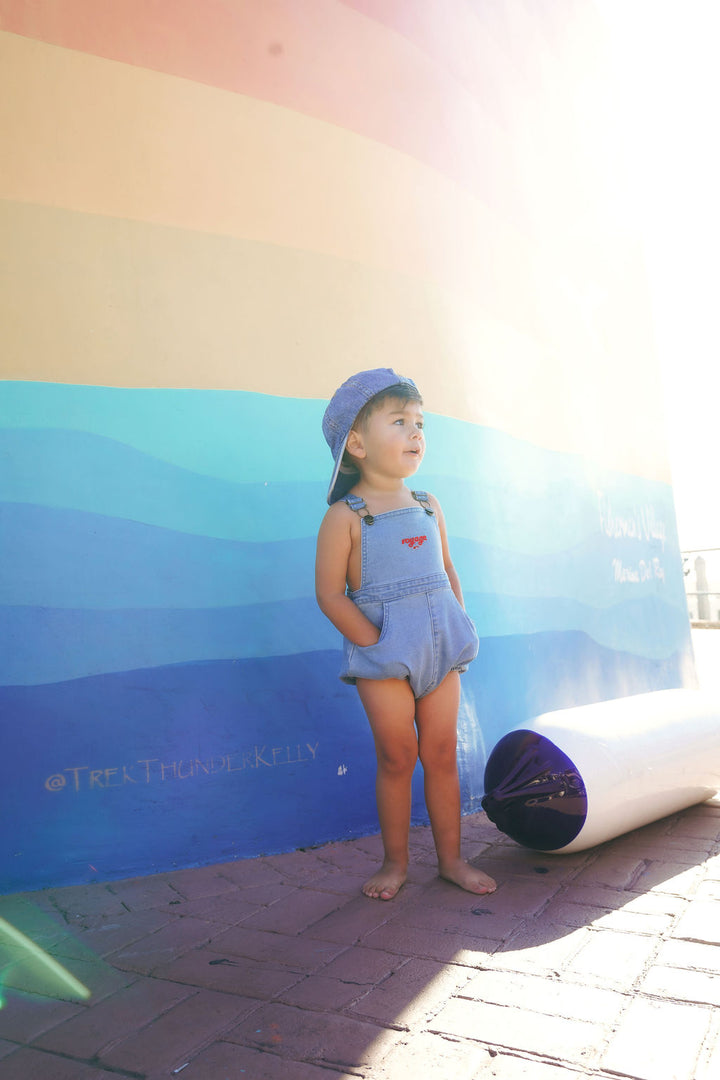 PREORDER 2607-BB BOY NAUTICAL ROMPER-DENIM BLUE
