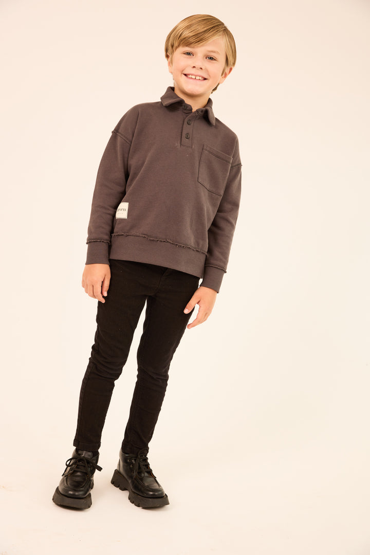 H75 BOYS POLO - GREY