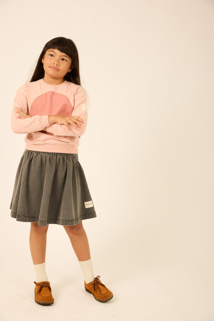 H78 GIRLS CIRCLE PATCH SWEATSHIRT - PINK