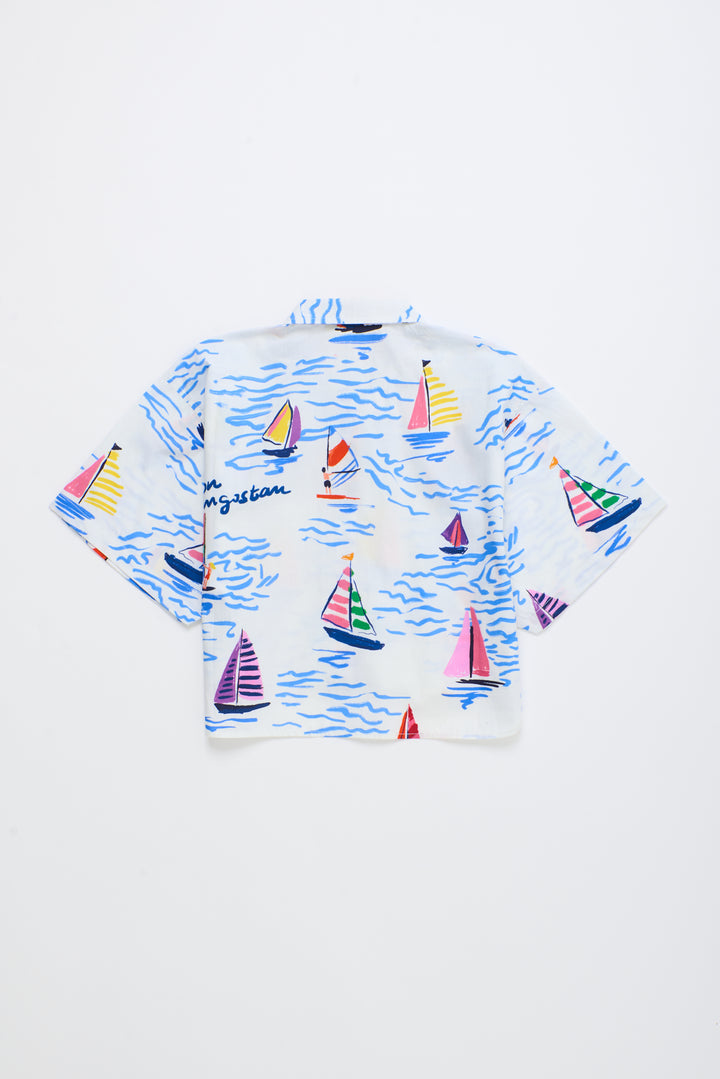 26100710 (Barcos Cropped Shirt White)