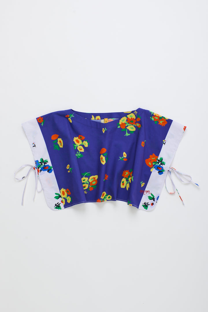 26100812 (Blossom Patchwork Top Blue/ White)