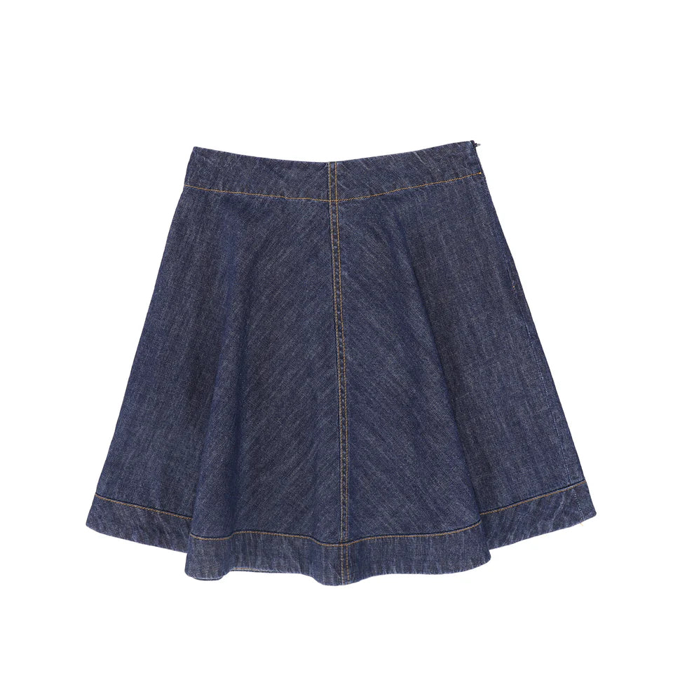 FLAIR SKIRT - DARK DENIM – whoopikids