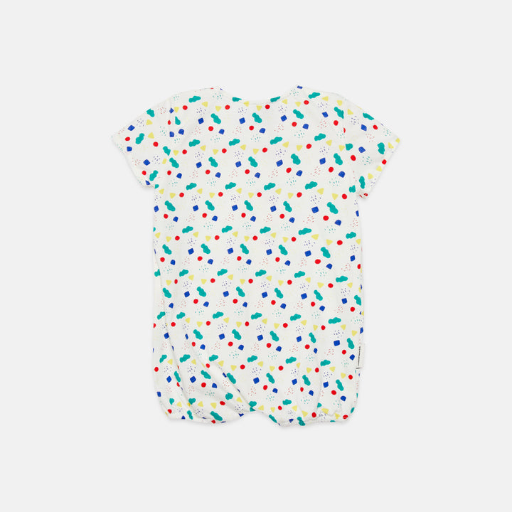 26165 Arty Shapes Baby Romper - White