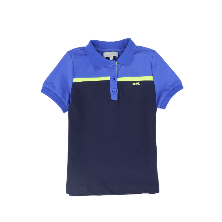 C-26191-Striped Contrast Pique Polo-Navy