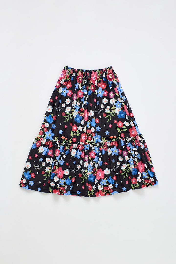 26201421 FLORECITAS VELVET SKIRT BLACK
