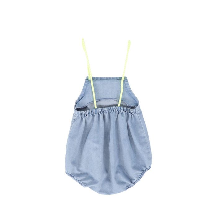 C-26229-Rope String Bubble Romper-LT Blue Denim
