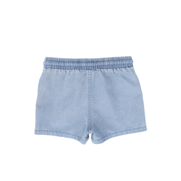 C-26230-Rope Drawstring Shorts-LT Blue Denim