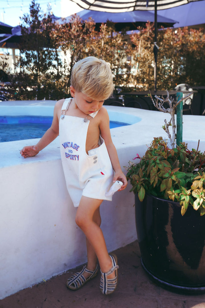 PREORDER 2625-BB BOY GOLF ROMPER-WHITE