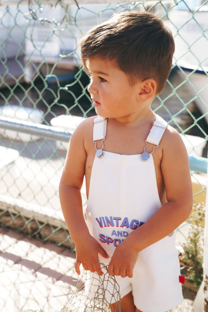 PREORDER 2625-BB BOY GOLF ROMPER-WHITE