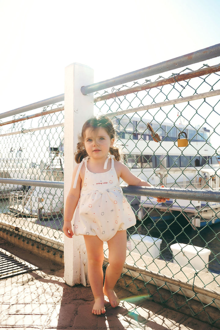 PREORDER 2626-BB GIRL GOLF ROMPER-WHITE