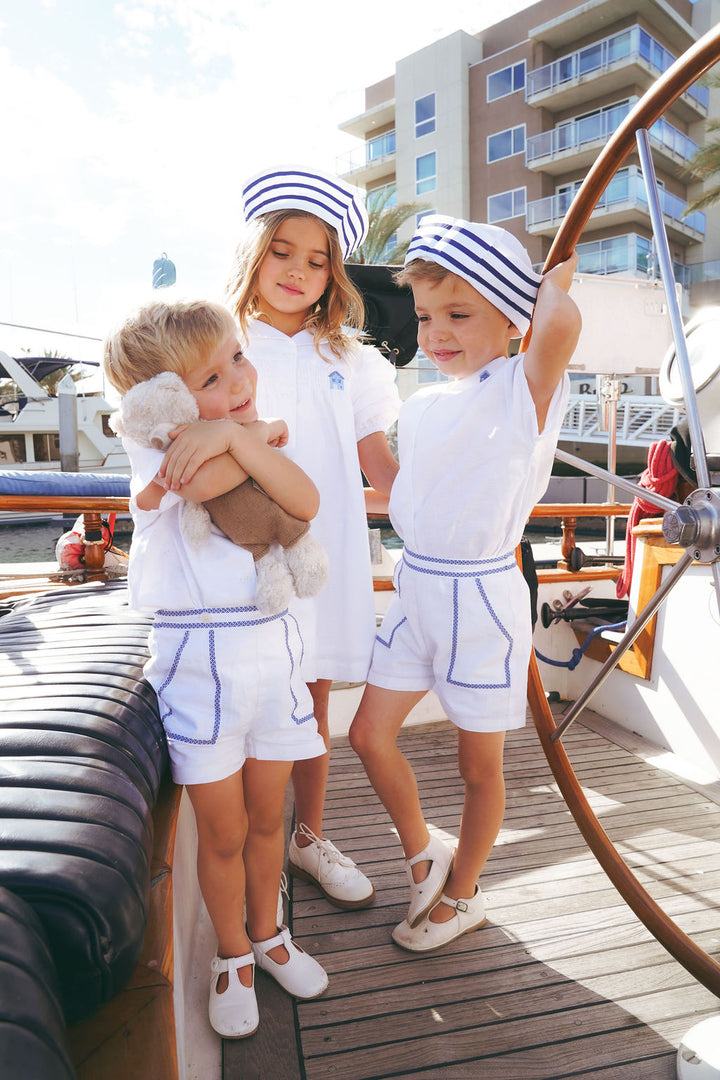 2635-BUY BERMUDA SHORTS-WHITE/BLUE