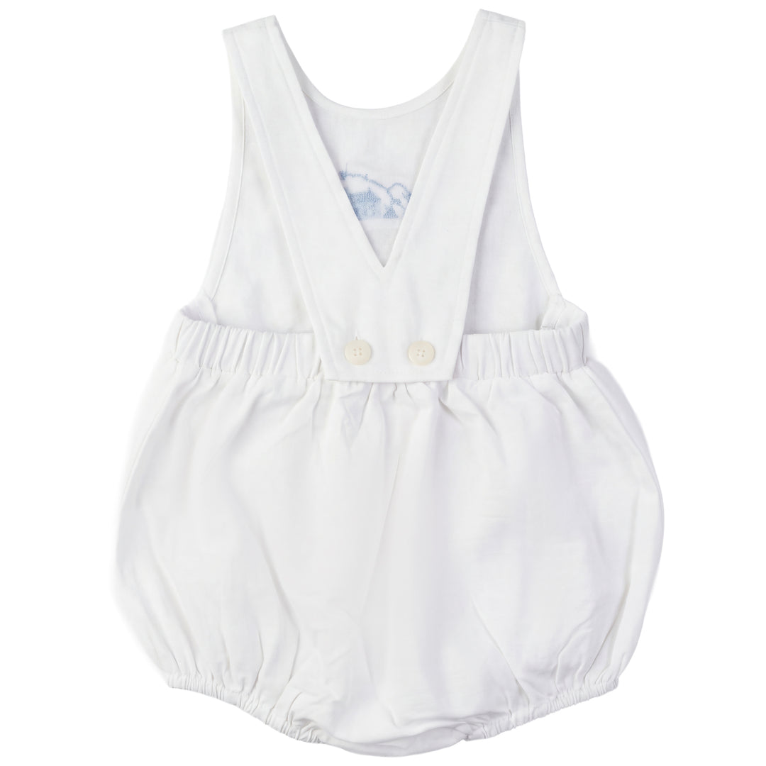 2637-BABY BOY LINEN HOUSE ROMPER-WHITE