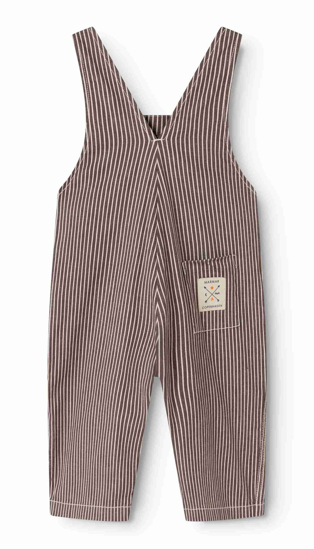 264-223-22 Ruben Overalls - Dark Brownie Stripe