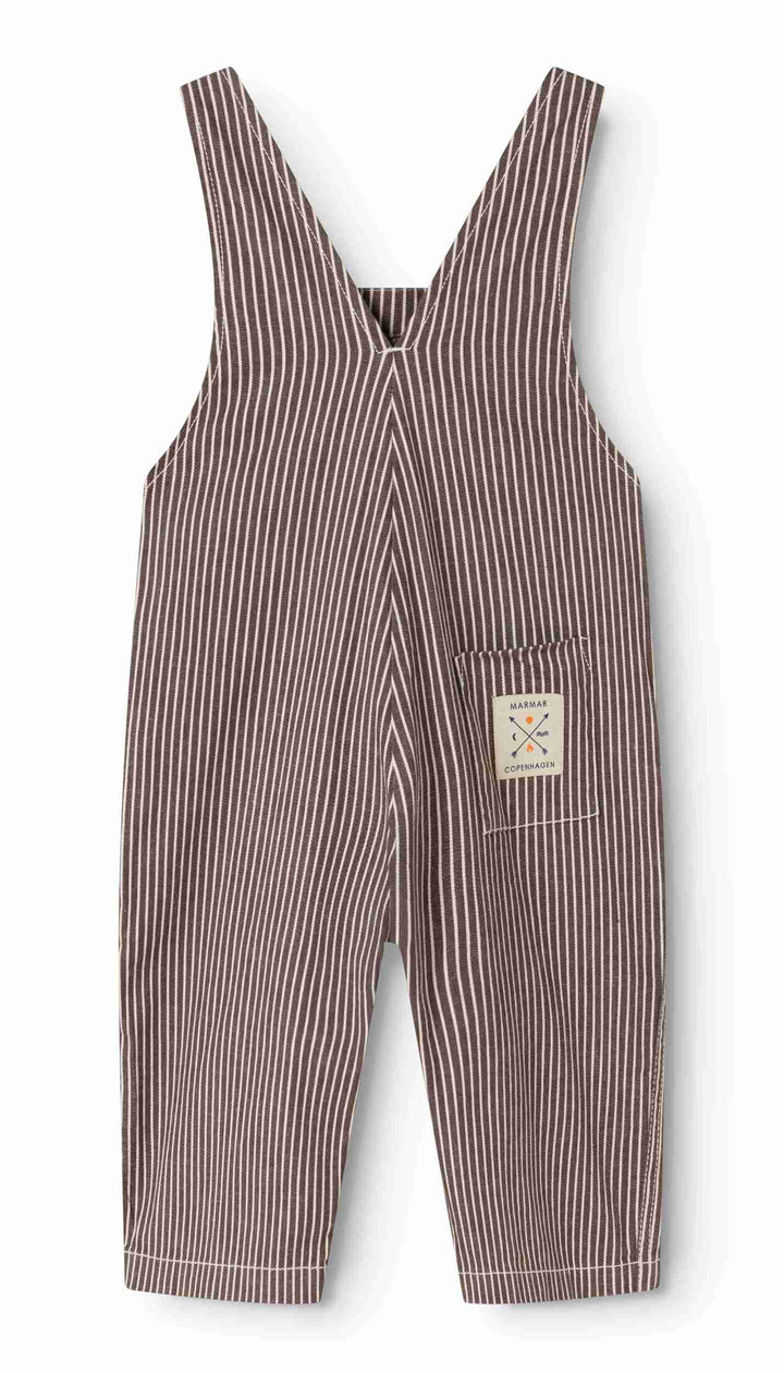 264-223-22 Ruben Overalls - Dark Brownie Stripe