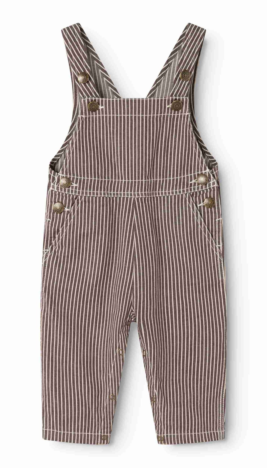 264-223-22 Ruben Overalls - Dark Brownie Stripe
