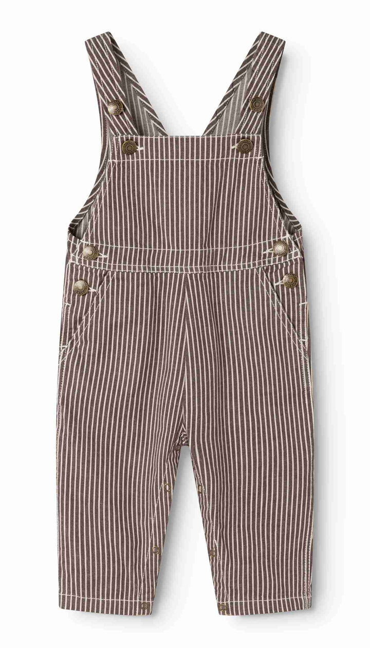 264-223-22 Ruben Overalls - Dark Brownie Stripe