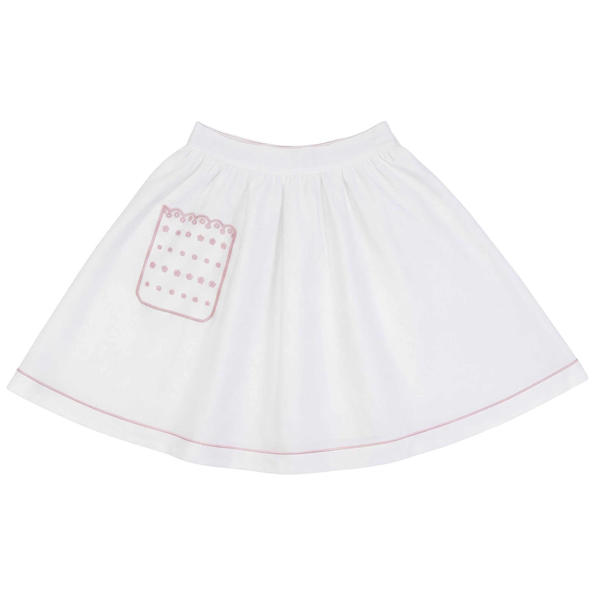 2641-GIRL LINEN SKIRT WITH SCALLOPS-WHITE/DUSTY PINK – whoopikids
