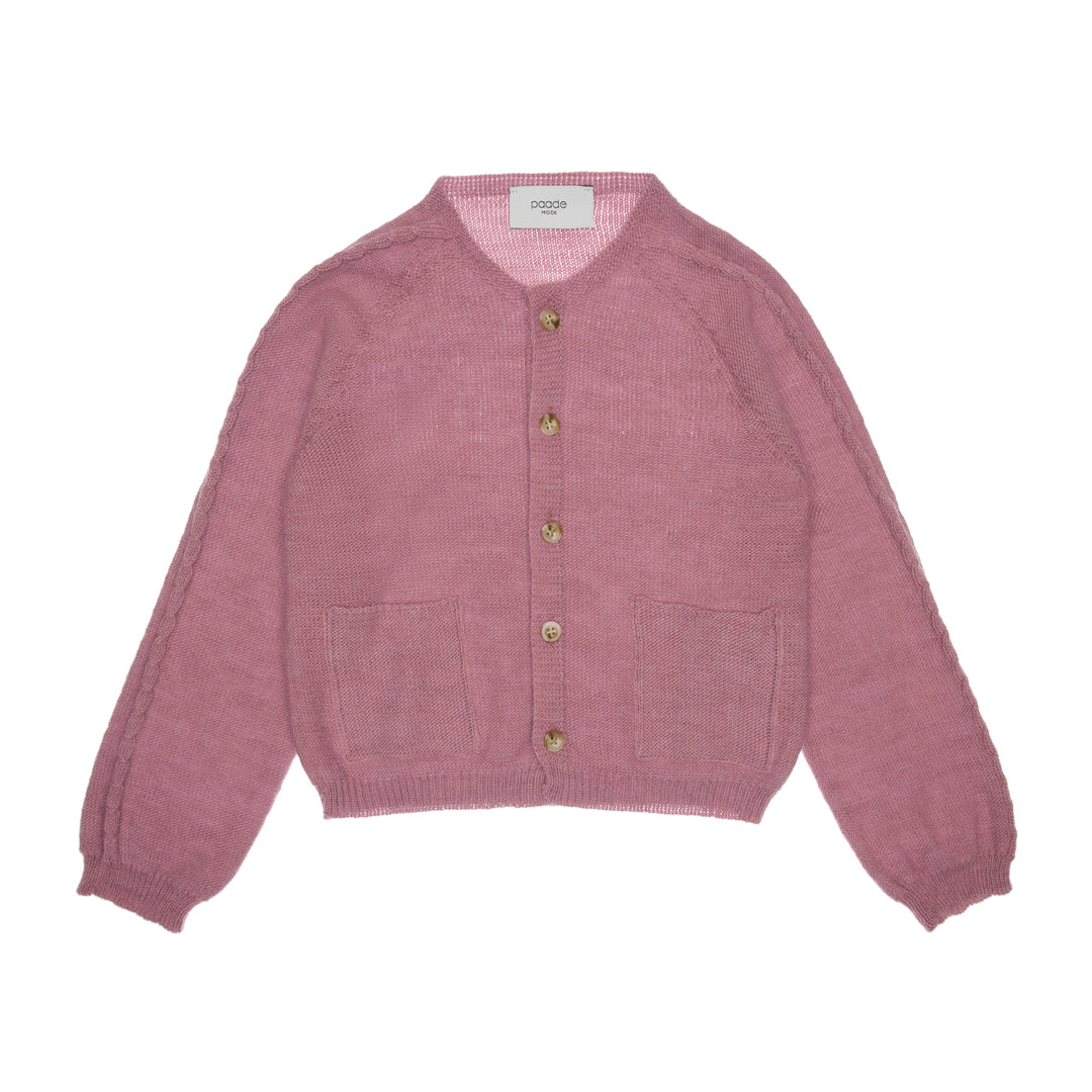 Phoenix Wool Cardigan with Pockets - Pink