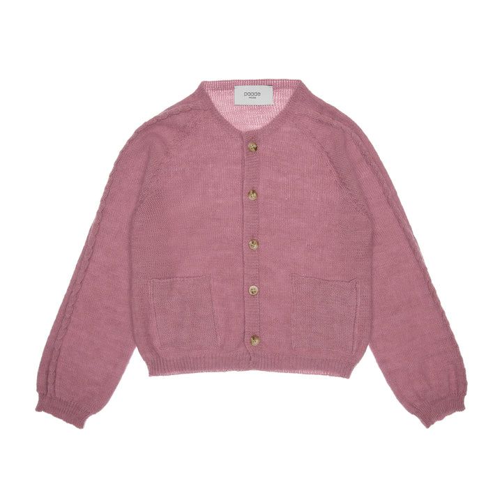 Phoenix Wool Cardigan with Pockets - Pink