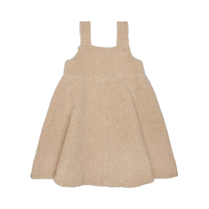 Leo Sherpa Pinafore Dress - Grey