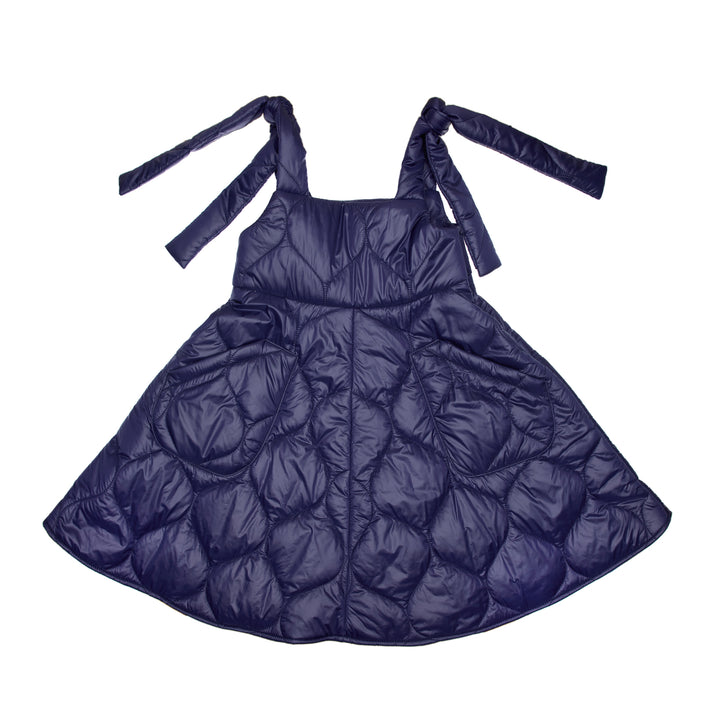 Special Edition Felix Puffer Pinafore Dress Longer Length - Luminous Blue