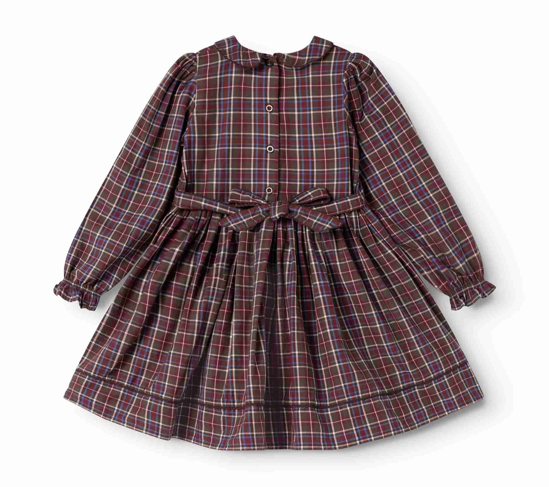 265-272-32 Darcel LS Dress - Chocolate Check – whoopikids
