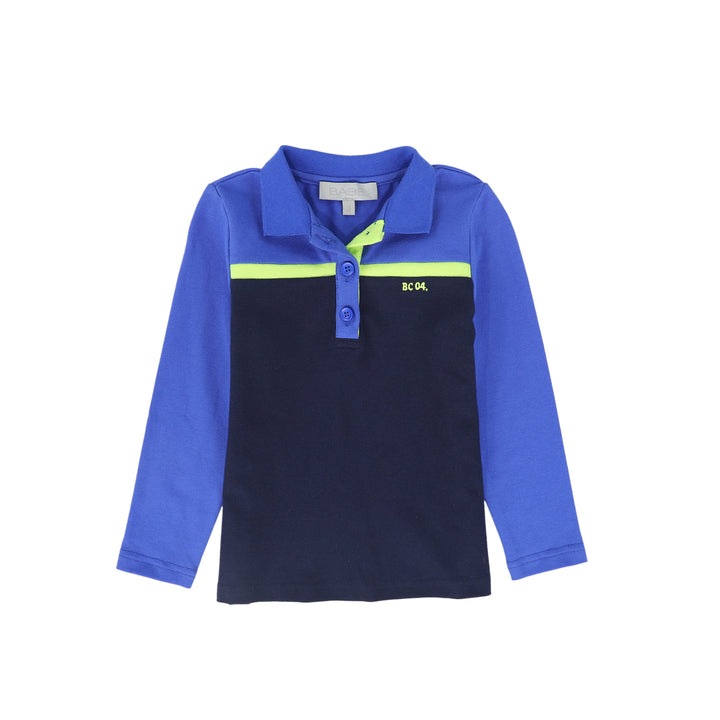 C-26735-Striped Contrast Pique LS Polo-Navy