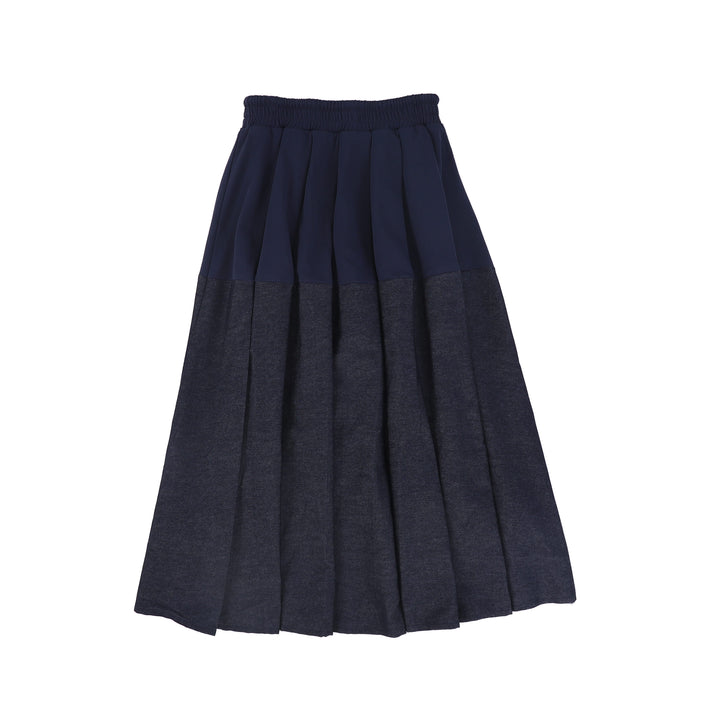 C-26970 Pleated Sweatshirt Skirt Navy