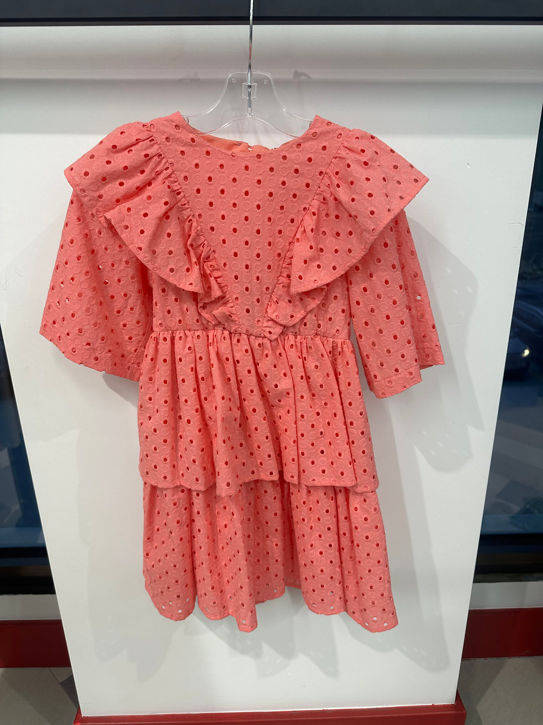 Special Edition Maya Dress with Ruffles Cotton Longer Length-Pink 12Y Special Edition Maya Dress with Ruffles Cotton Longer Length-Pink 12Y