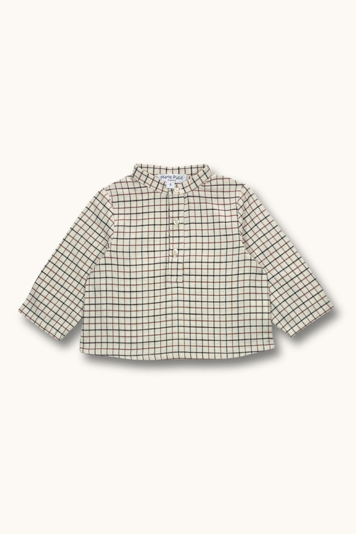 EMILE BB Shirt - Checks Chocolate/Ivory