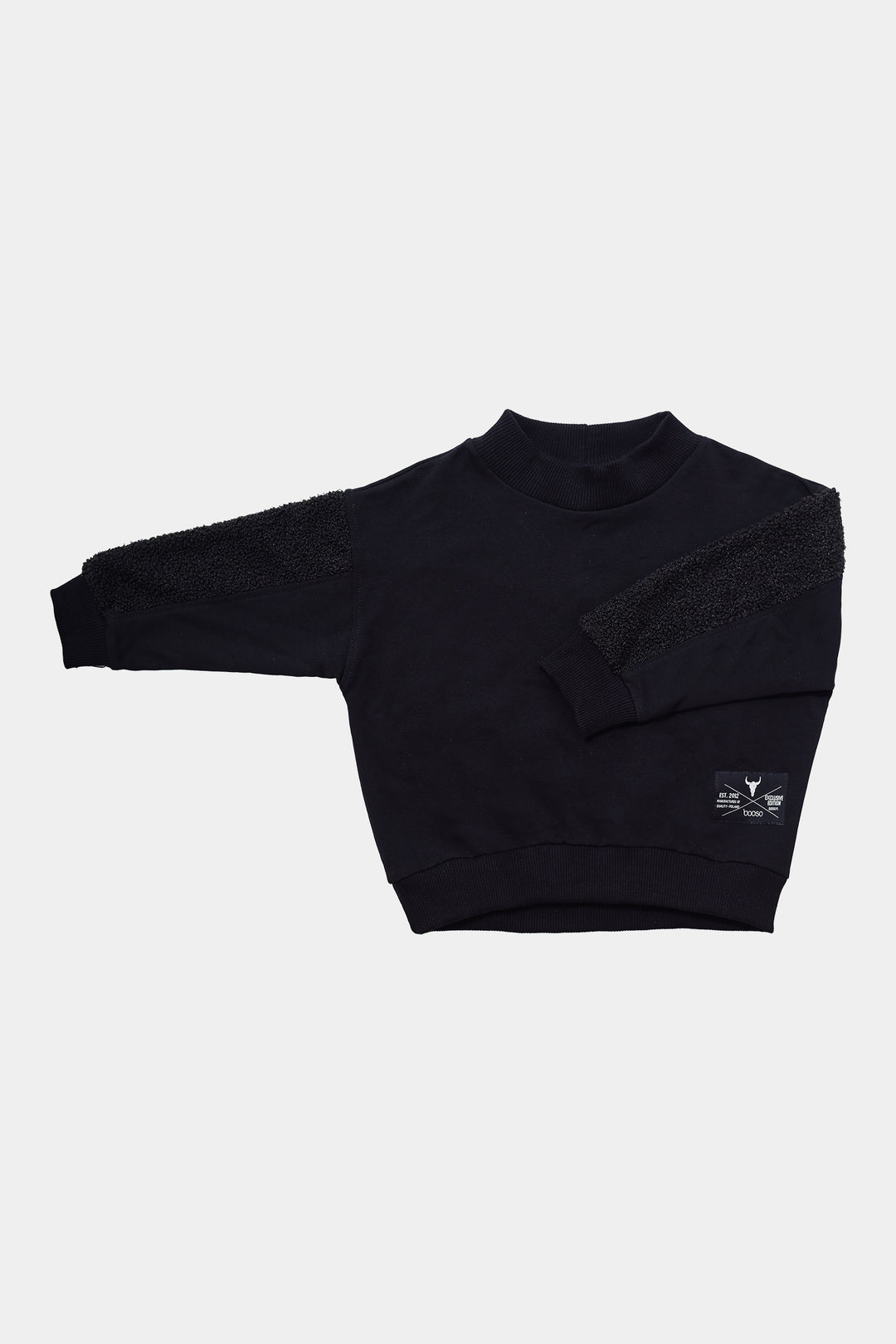 119 Bluza PANEL TEDDY SWEATSHIRT black