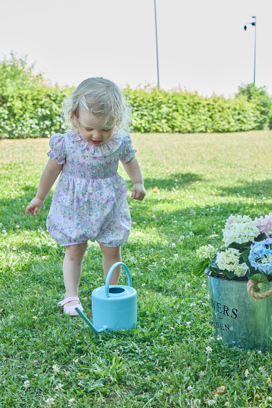 36083-TI328 BLOUSES&SHIRTS - EXCLUSIVE LILAC AND PINK GARDEN PRINT