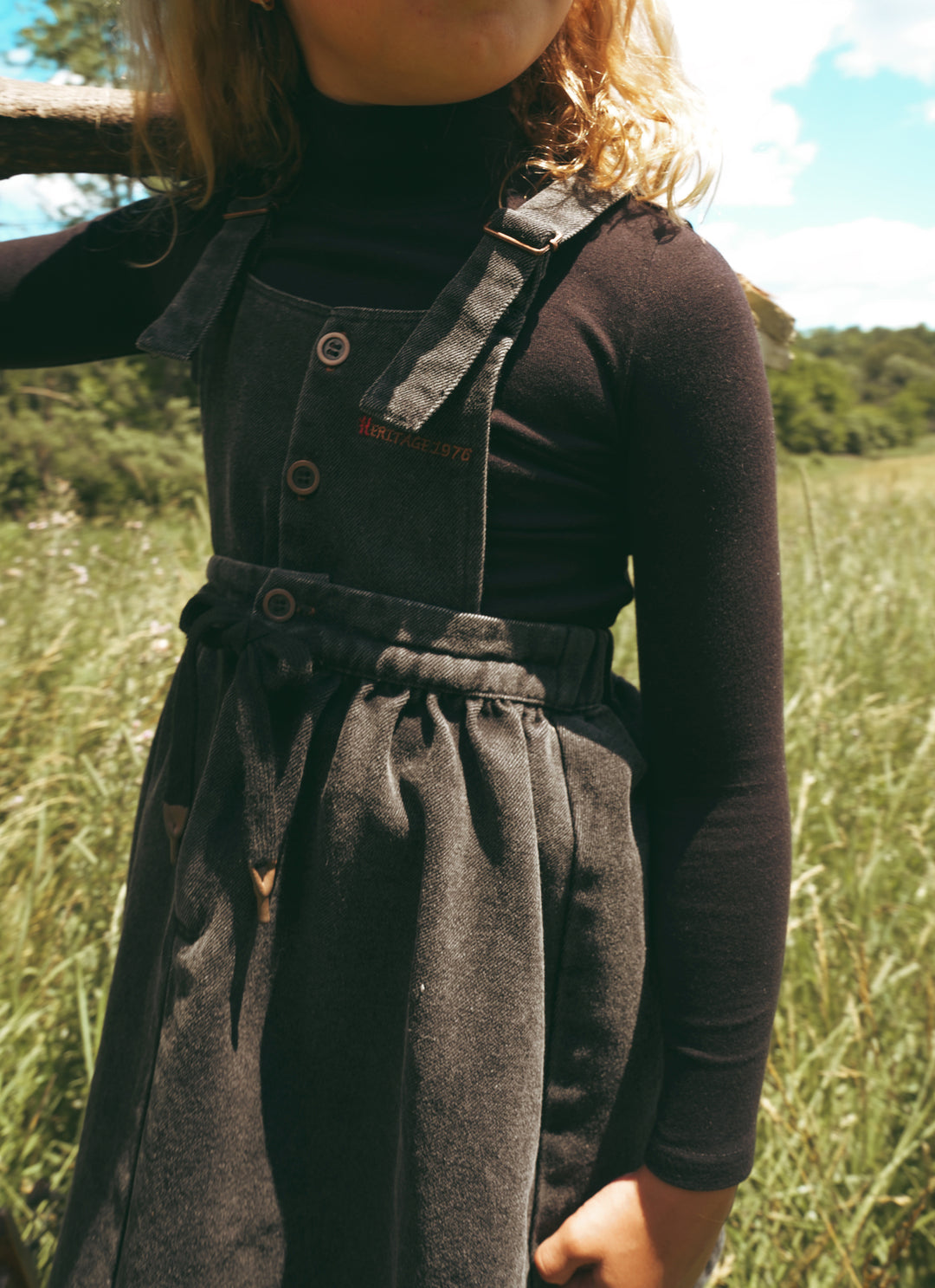 A2700BK GIRL HERITAGE DRESS-Black