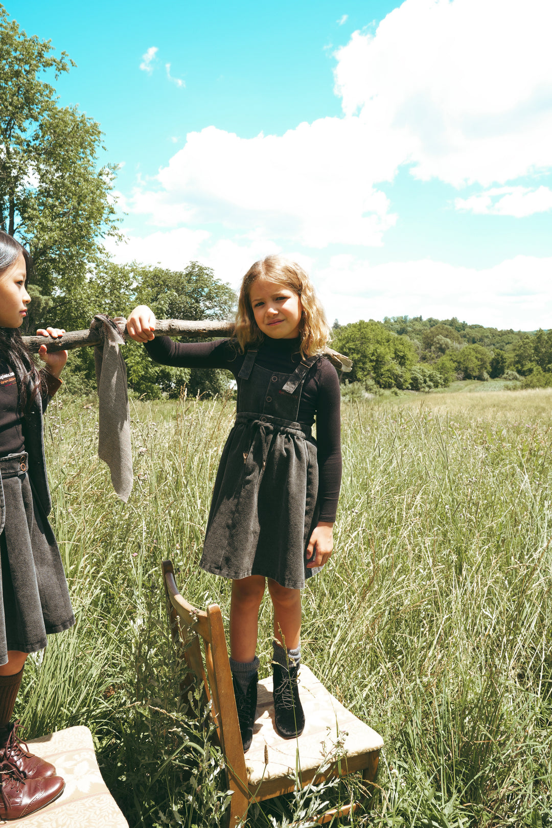 A2700BK GIRL HERITAGE DRESS-Black