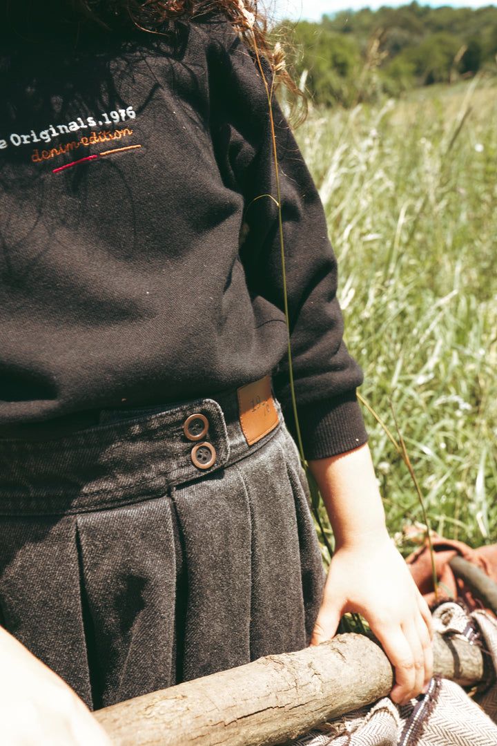 COMING SOON A2701BK GIRL HERITAGE SKIRT-Black