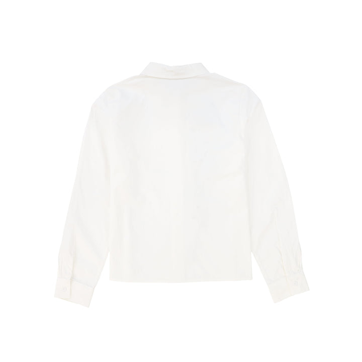 C-27312 Flower Detailed Blouse White/Black