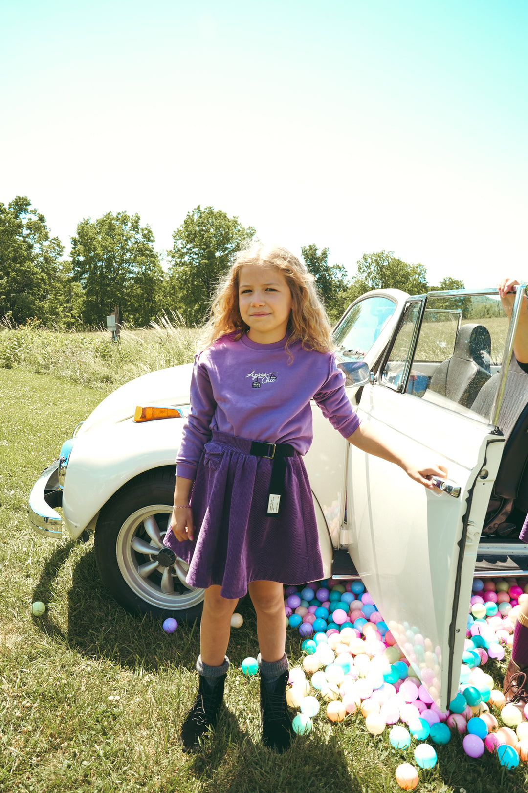 B2736PU GIRL SWEATSHIRT WITH embroidery