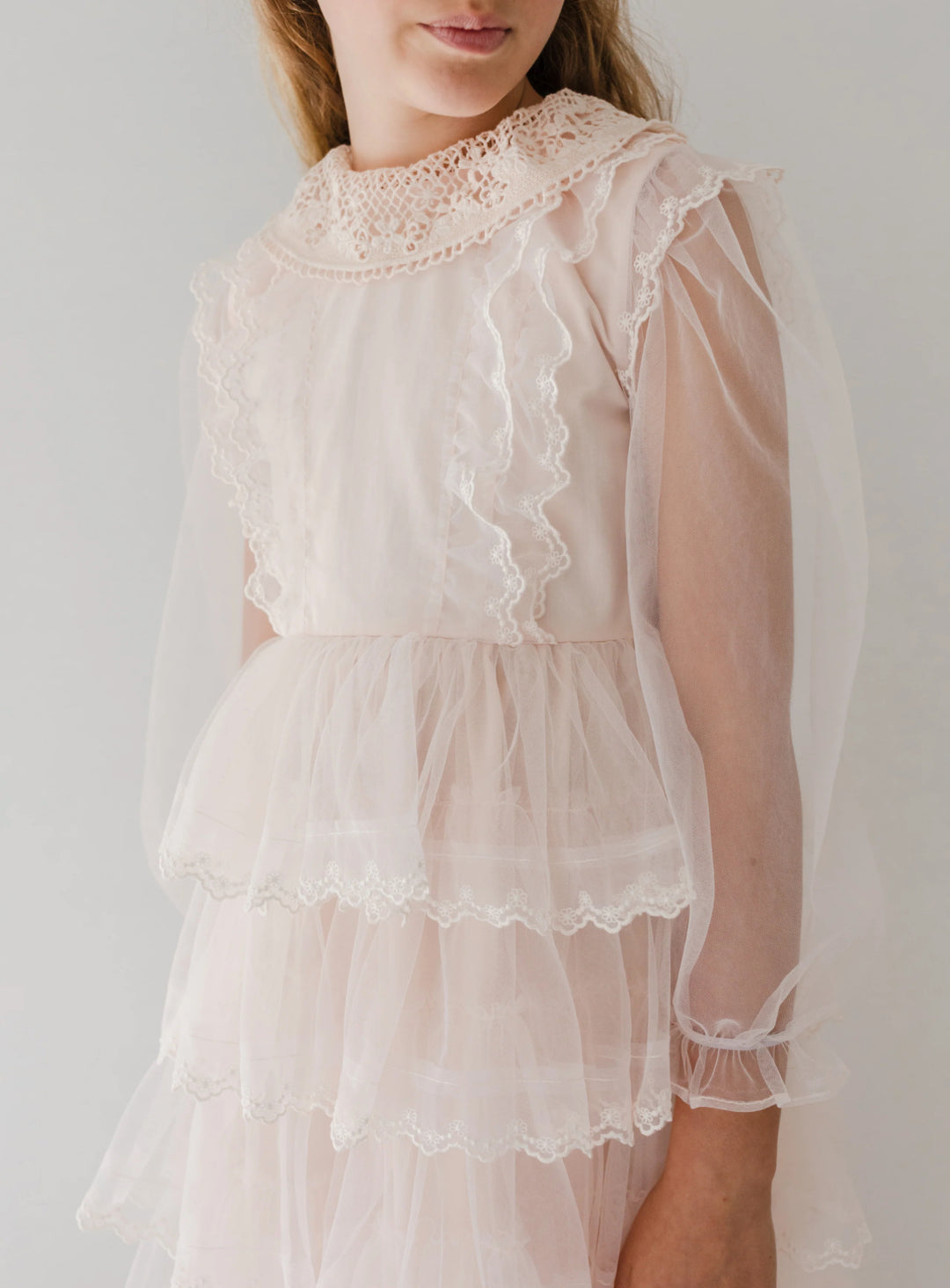 1202-Crochet Collar Tulle Gown-Petal – whoopikids