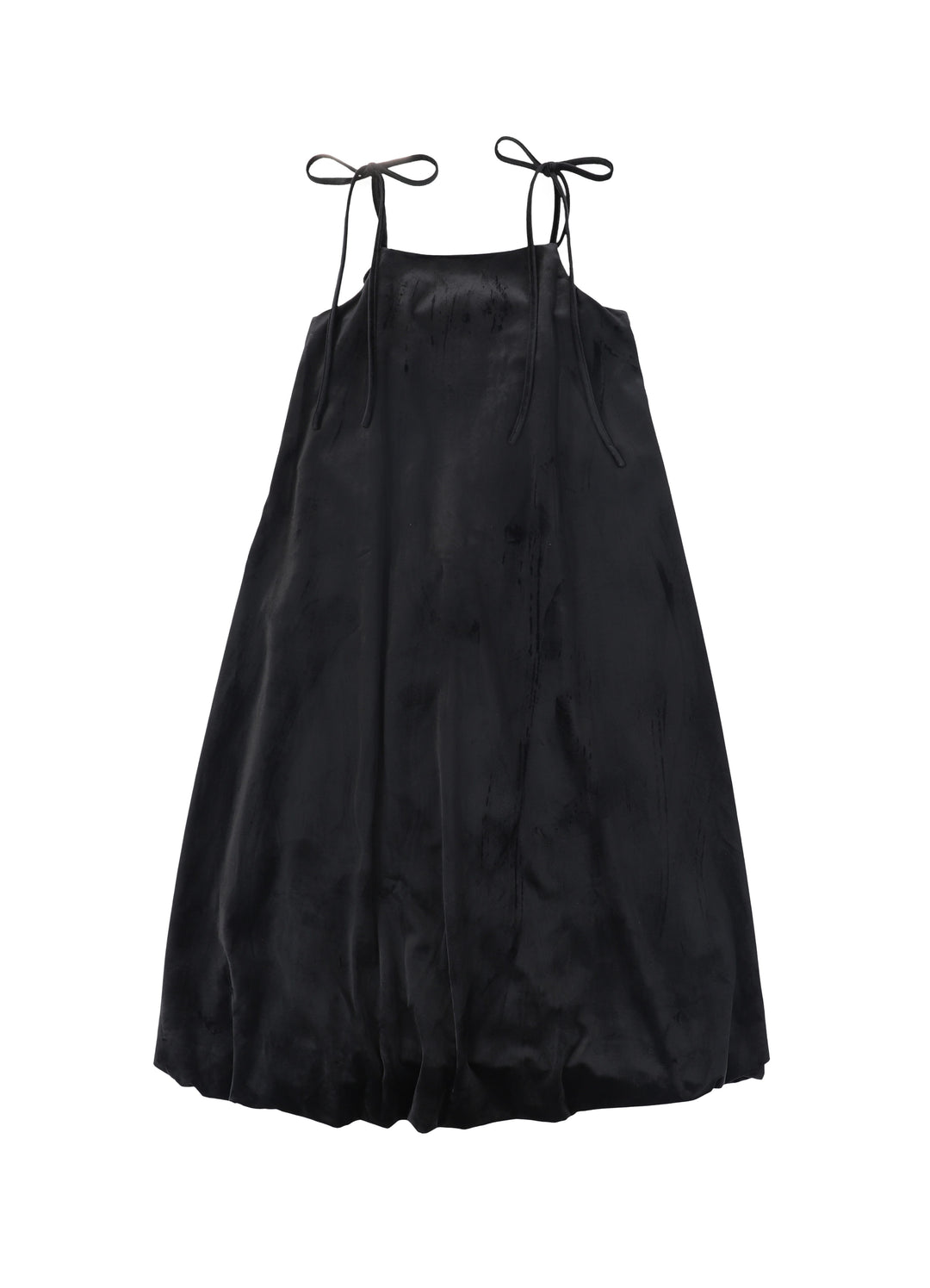C-27991 Velour Bubble Hem Jumper Black