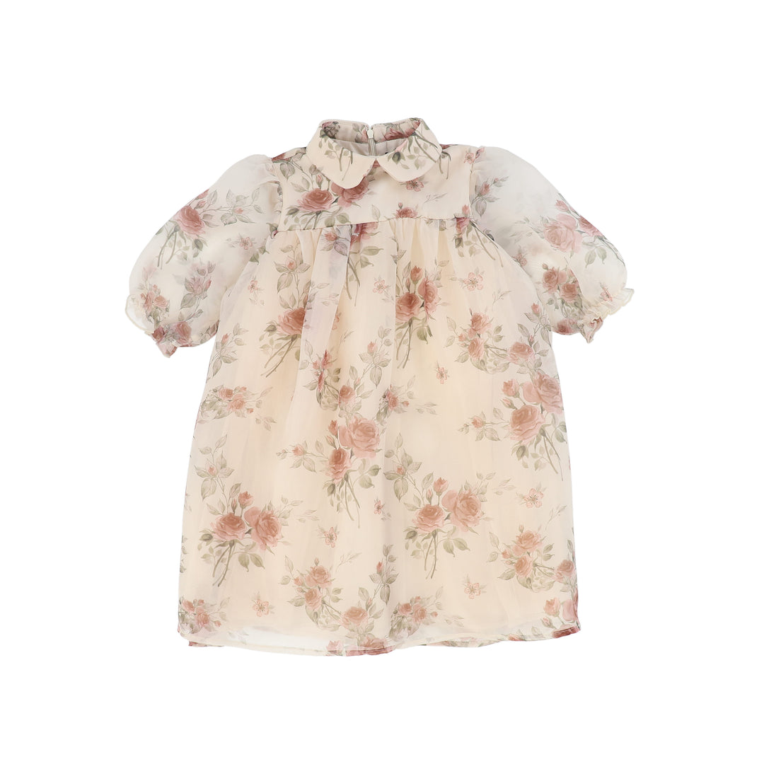 C-28520 Puff Sleeve Dress - Floral
